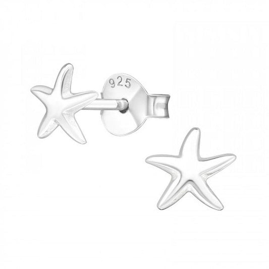 Sterling Silver Starfish Small Stud Earrings