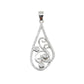 Sterling Silver Stunning Entwined Design Cubic Zirconia Swirl Necklace