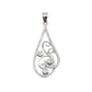 Sterling Silver Stunning Entwined Design Cubic Zirconia Swirl Necklace