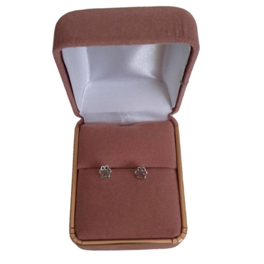 Sterling Silver Tiny Paw Earrings