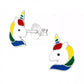 Sterling Silver Unicorn Girls Stud Earrings