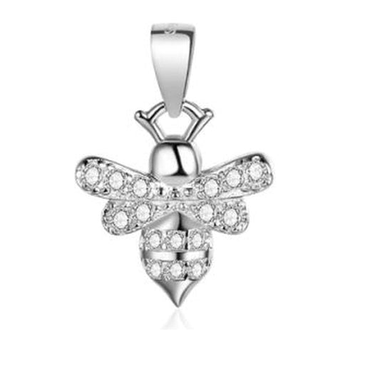Sterling Silver With Cubic Zirconia Bumble Bee Pendant