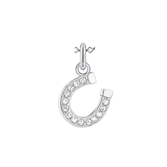Sterling Silver With Cubic Zirconia Lucky Horseshoe Pendant