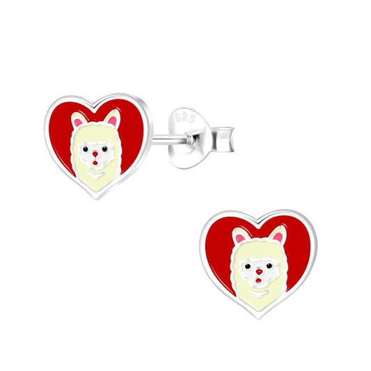 Sterling Silver Alpaca Childrens Earrings