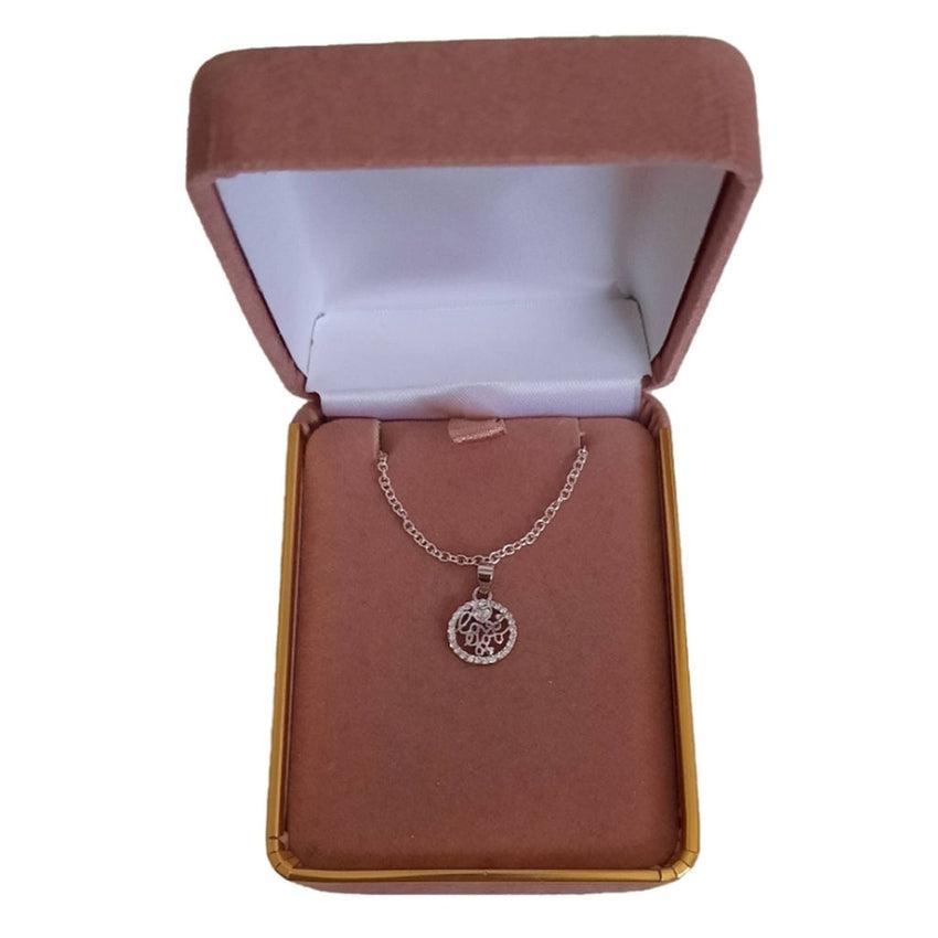 Sterling Silver And CZ I Love You Pendant