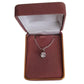 Sterling Silver Cubic Zirconia 8mm Solitaire Stone Pendant