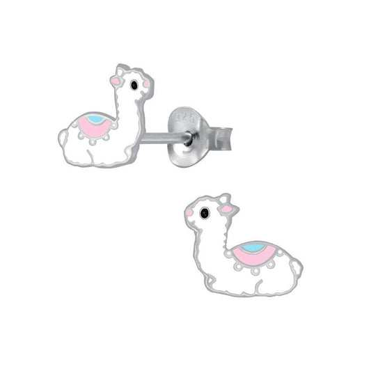 Sterling Silver Llama Childrens Earrings
