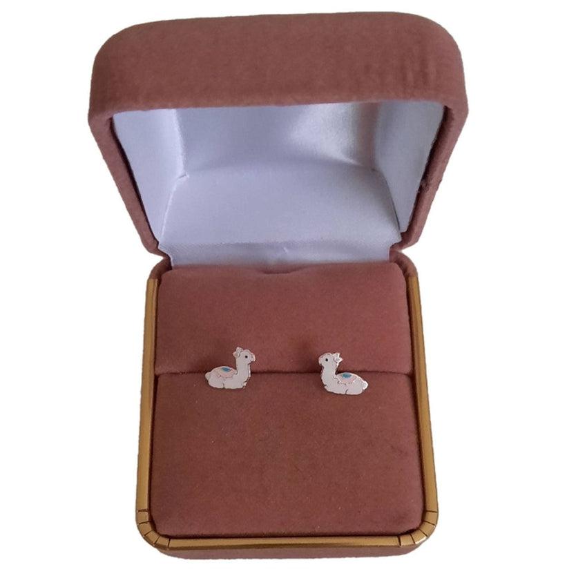 Sterling Silver Llama Childrens Earrings