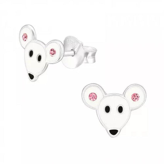 Sterling Silver Mouse Earrings