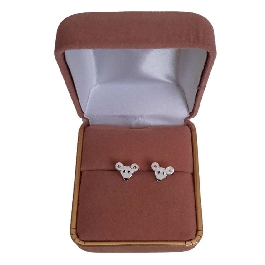 Sterling Silver Mouse Earrings