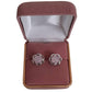 Sterling Silver Pink Agate Flower Earrings