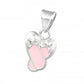 Sterling Silver Pink Ballerina Shoes Pendant Necklace