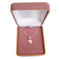 Sterling Silver Pink Ballerina Shoes Pendant Necklace