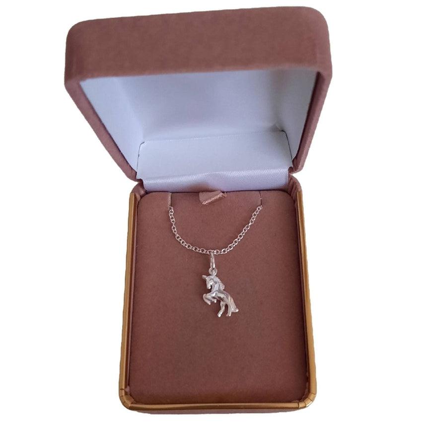 Sterling Silver Small Childrens Unicorn Necklace