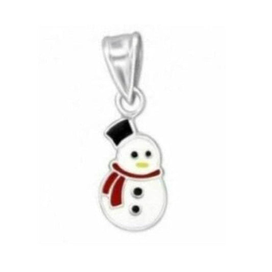 Sterling Silver Traditional Snowman Pendant