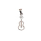 Sterling Silver With Cubic Zirconia Musical Instrument Pendant