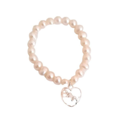 Sterling Silver and Freshwater Pearl Baby Bracelet