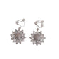 Sunflower Cubic Zirconia Clip On Earrings