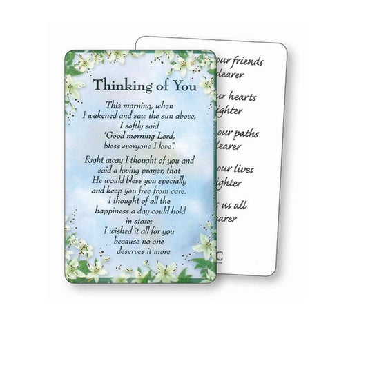 Thinking Of You Small Prayer Card