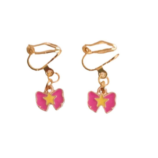 Tiny Bow Clip On Earrings