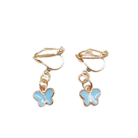 Tiny Butterfly Clip On Earrings
