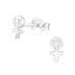 Tiny Cross And Circle Cross Communion Earrings