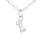 Tiny Dog Bone Sterling Silver Necklace