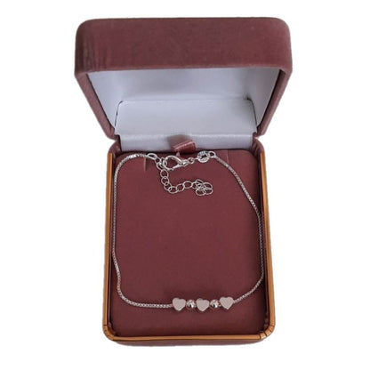 Tiny Heart Sterling Silver Girls Bracelet(2)