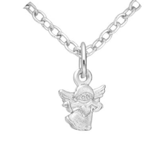 Tiny Sterling Silver Angel Necklace