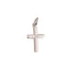 Tiny Sterling Silver Grooved Centre Cross Pendant