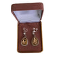 Topaz And Diamante Drop Clip On Earrings