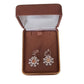 Topaz Clip On Earrings With CZ Flower(2)