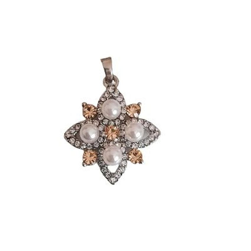 Unique Design Peach And Pearl Fancy Pendant