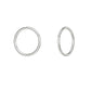 Very Small 10mm Sterling Silver Sleeper Hoop Earrings