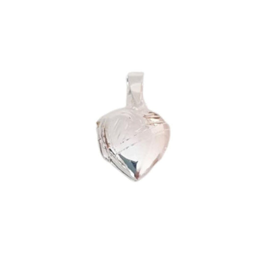 Very Small Kid's Silver Engraved Heart Locket