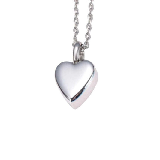 Very Small Plain Heart Memorial Cremation Ashes Pendant