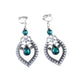 Vintage Design Emerald Green Clip On Earrings