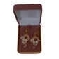 Vintage Flower Drop Gold Clip On Earrings(2)