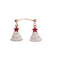 White Dangly Christmas Tree Earrings