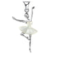 White Enamel Dancing Lady Ballerina Pendant