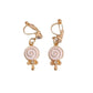 White Lollipop Clip On Earrings