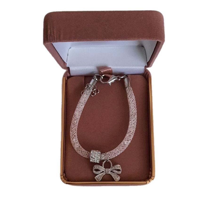 White Mesh With A Bow Girls Bracelet(2)