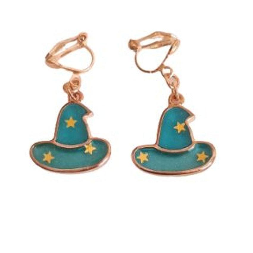 Witches Hat Clip On Earrings