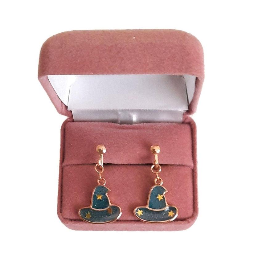 Witches Hat Clip On Earrings