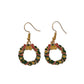 Wreath Dangly Christmas Earrings