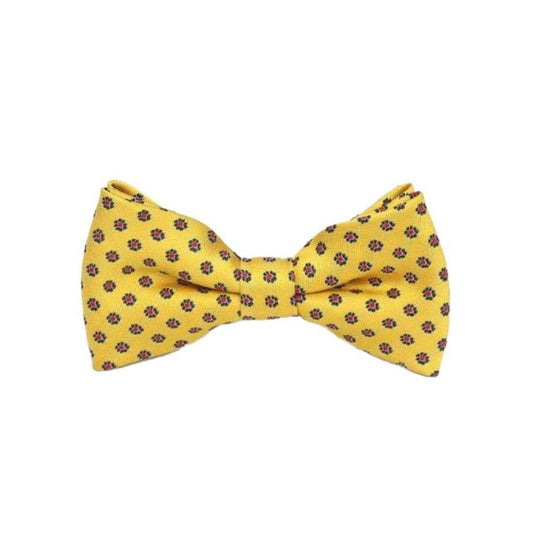 Yellow And Red Flower Boys Adjustable Bow Tie