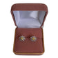 Yellow Citron Centre Baguette Cut Flower Stud Earrings