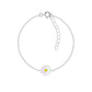 Young Childs Daisy Flower Silver Bracelet