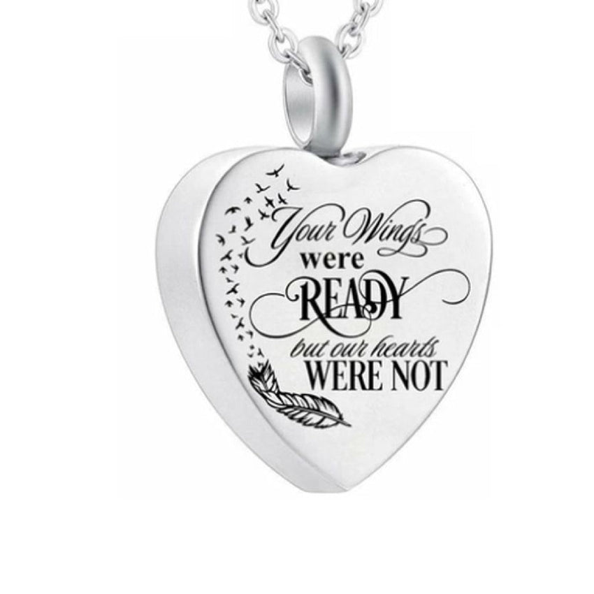 Your Wings Were Ready Ashes Cremation Memory Locket